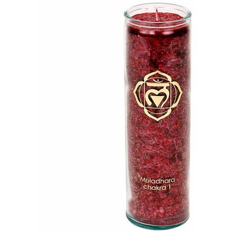 Bougie en stearine 100 heures chakra 1 (1/2)