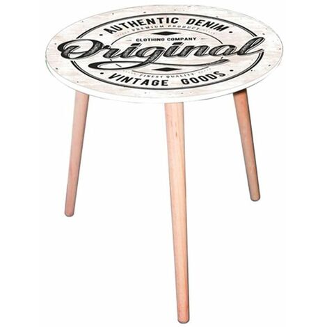 Table d'appoint motif authentic denim (1/2)