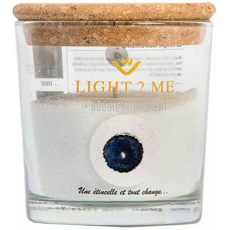 Bougie en poudre 250 grs la bougie autrement bleu pailleté (1/2)