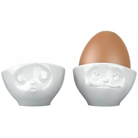 Set 2 coquetiers en porcelaine Tassen - Bisou et Rêveur (1/3)