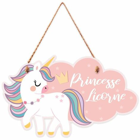 Plaque de porte de chambre Licorne (1/3)