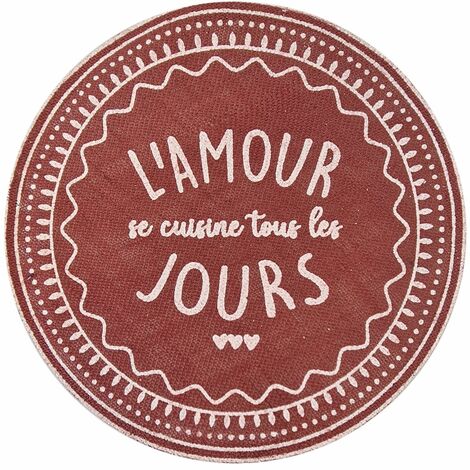 Set de table rond L'amour se cuisine (1/2)