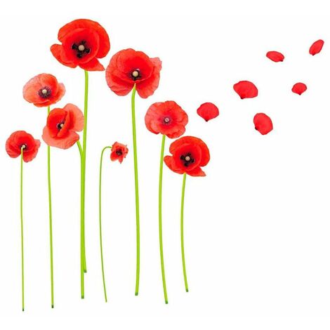 Autocollant Mural Coquelicots (1/2)