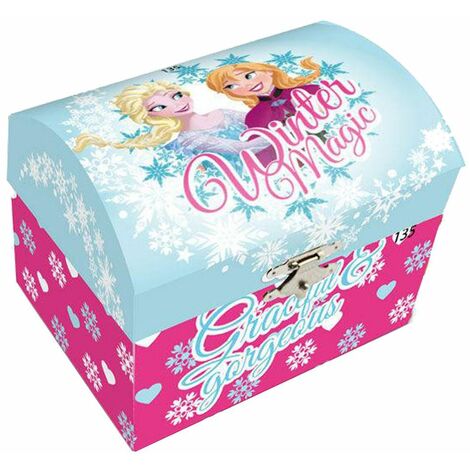 Coffret à bijoux musical Frozen rose et bleu (1/2)