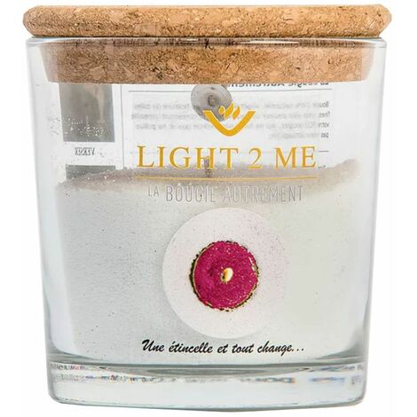 Bougie en poudre 250 grs la bougie autrement rose pailleté (1/2)