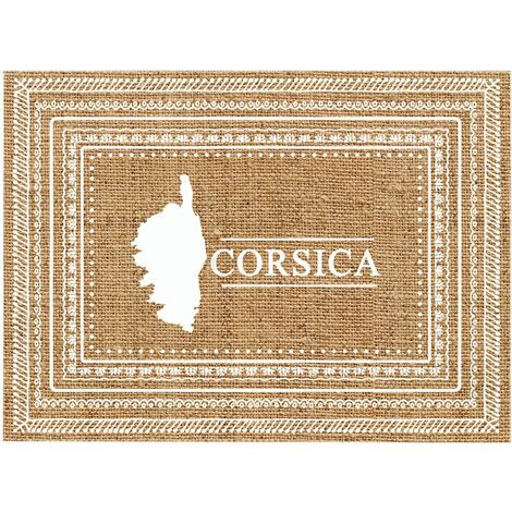 Set de table rectangulaire en toile de jute Corsica
