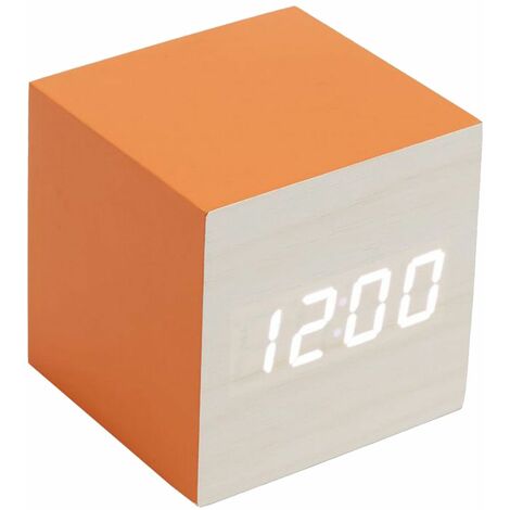 Petit Réveil cube Orange (1/4)