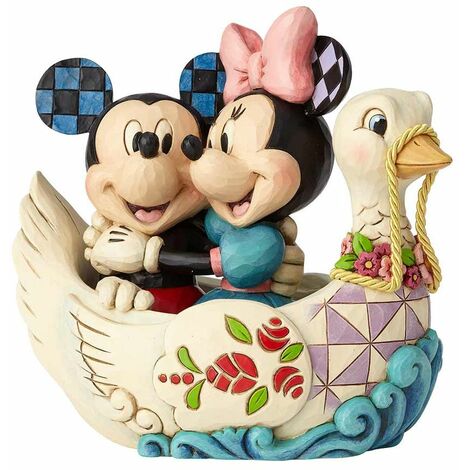 Figurine Collection Mickey et Minnie Bateau cygne (1/4)