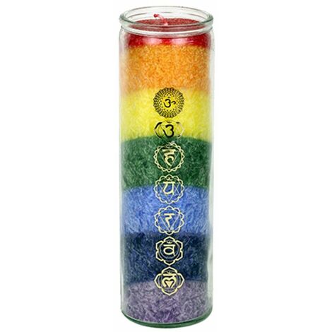 Bougie en stearine 100 heures 7 chakras (1/2)