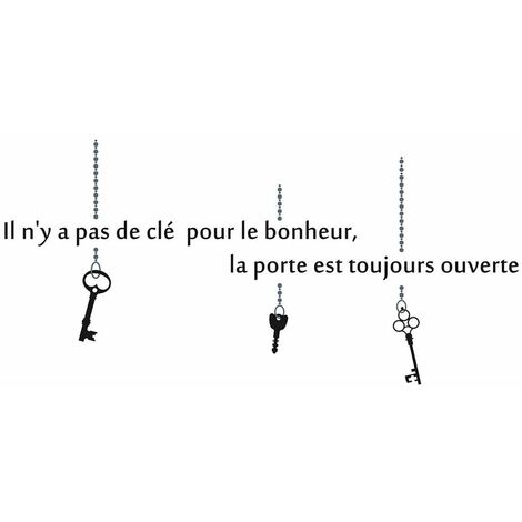 Sticker mural clé du bonheur (1/2)