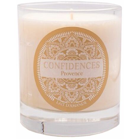 Bougie parfumée lait amande fabriquée en provence 180 g (1/3)
