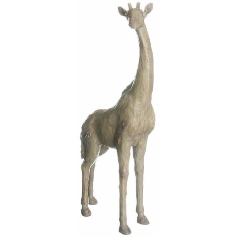 Statue girafe aspect argile 50 cm (1/4)