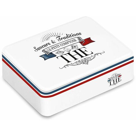 Boite blanche pour ranger le thé style Frenchy (1/2)