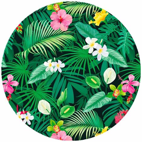 Set de table rond Ibiscus et Feuilles