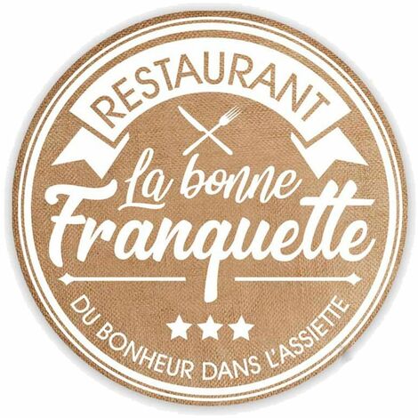 Set de table rond en toile de jute - BONNE FRANQUETTE (1/2)