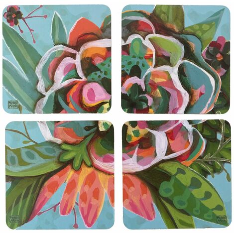 4 sous verres Allen Blooms (1/2)