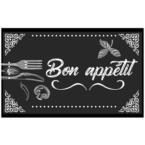 Tapis De Cuisine 60x40 Cm SUD TRADING – Protection Sol PVC, Dessous Antidérapant
