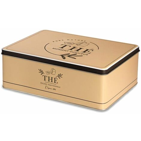 Boite Beige pour ranger le thé - Épicerie Traditionnelle (1/2)