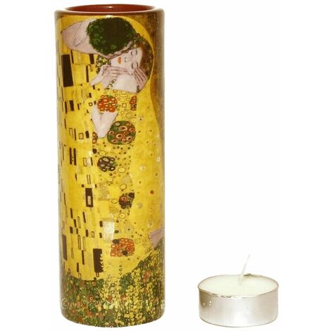 Porte-bougie cylindrique le baiser de Klimt (1/2)