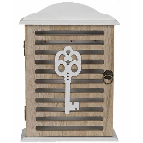 Kemper – Armoire à clés murale en MDF – 6 crochets – Dimensions 27.5 cm x 19 cm – Rangement élégant et organisé