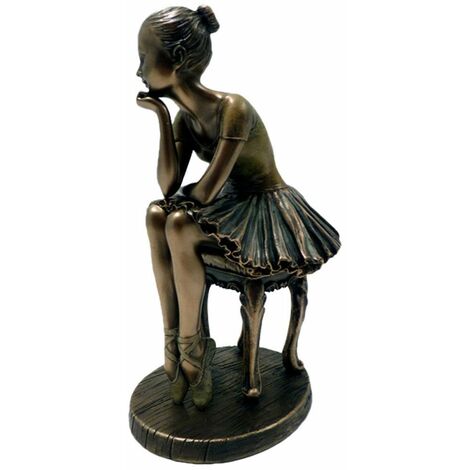 Statuette Danseuse De Collection Aspect Bronze 24 Cm - Élégance Et Raffinement