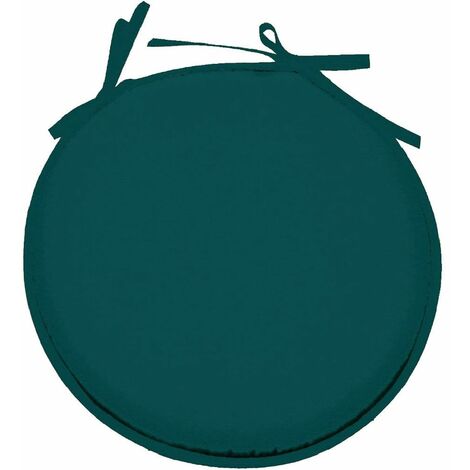 Galette de chaise couleur canard ronde en polyester (1/2)