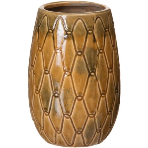 Vase moutarde patiné (1/4)