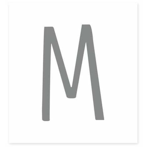 Sticker de décoration murale Lettre M - Gris (1/2)