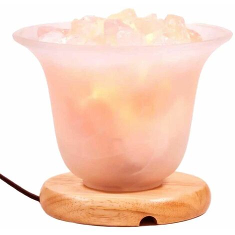 Lampe en cristaux de Quartz rose et sel (1/2)