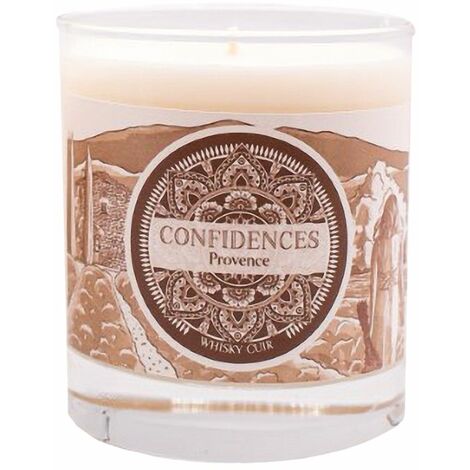 Bougie parfumée whisky cuir  fabriquée en provence 280 gr (1/3)