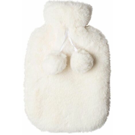 Bouillotte toute douce à pompons (1/2)