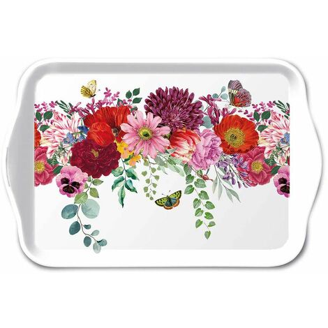Mini plateau vide poche rectangulaire Bordure Fleurie (1/2)