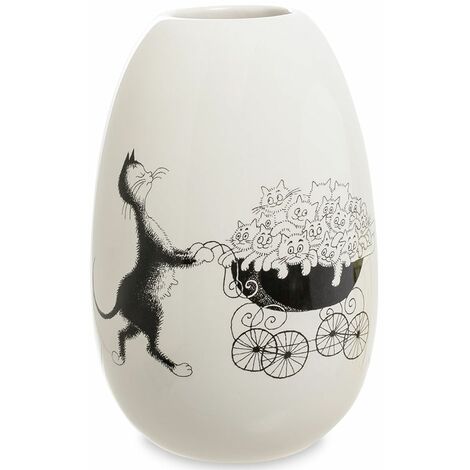 Vase en céramique rond Chats par Dubout (1/2)
