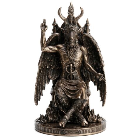 Signes Grimalt Figure de figure de personne  Figure Baphomet Statue Bronze Golden 24x14x14cm 27345
