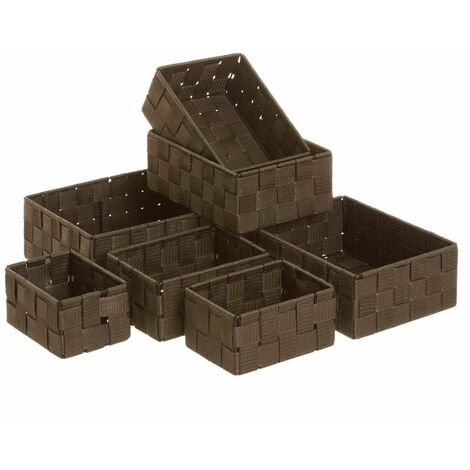 Set de 7 Panières déco - Marron (1/3)