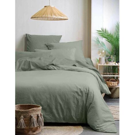 Taie D'Oreiller Coton Uni Gris 65x65cm - 100% Coton, Lavable Machine - Literie Basique Confortable