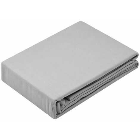 Drap Housse en coton Bio Couleur Gris perle - 140 x 190 cm (1/3)