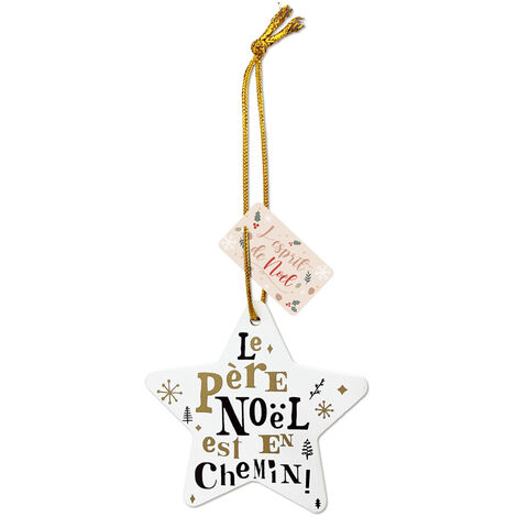 Décoration de sapin le père noël est en chemin (1/3)