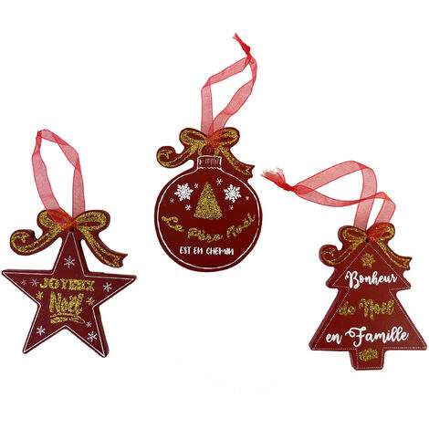 Set de 3 décoration de sapin à suspendre (1/4)
