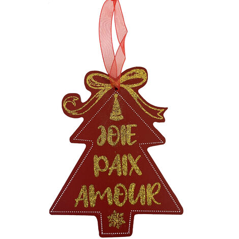 Décoration de sapin à suspendre en bois (1/2)