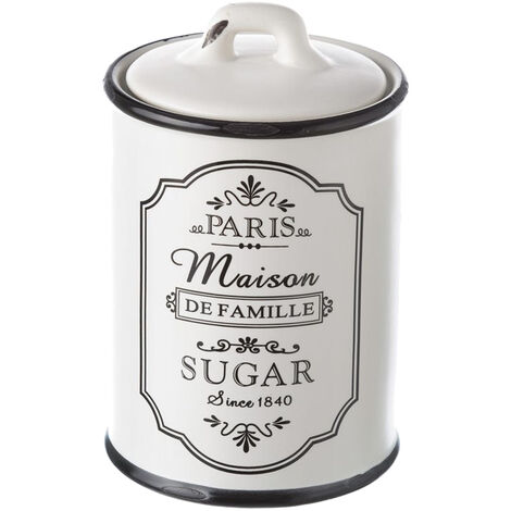 Bocal pour le sucre rétro en céramique