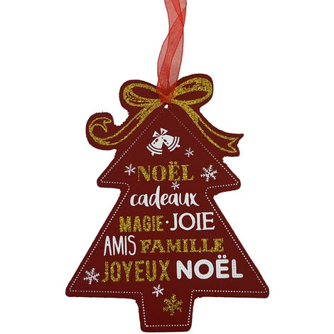 Décoration de sapin à suspendre en bois (1/2)