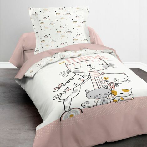 Parure de lit chats 140 x 200 cm (1/4)