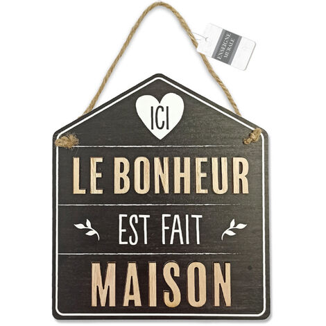 Plaque à suspendre le bonheur est fait maison (1/2)