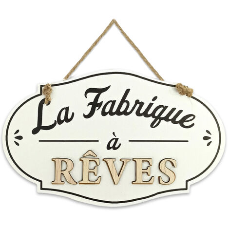 Plaque à suspendre la fabrique à rêves (1/2)