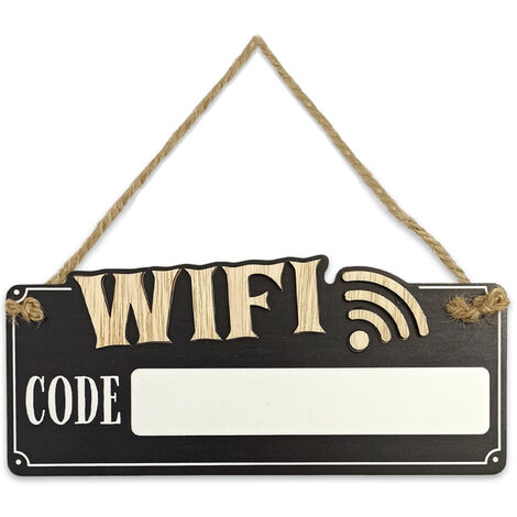 Plaque à suspendre code wifi (1/2)
