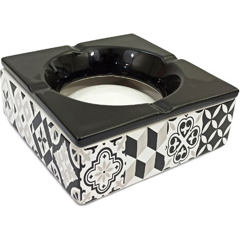 Grand cendrier marocain en céramique carreaux de ciment