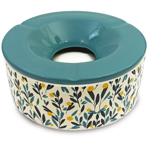 Grand cendrier turquoise type marocain géant en céramique (1/2)
