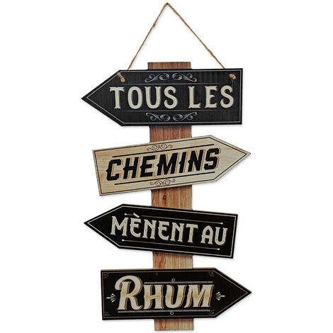 Panneaux mural décoratif  - Tous les chemins mènent au Rhum (1/2)