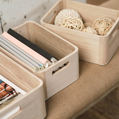 Set de trois panières en bois